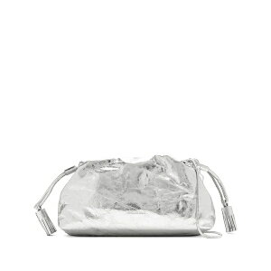 ���F���j�J �x�A�[�h ���f�B�[�X �N���b�`�o�b�O �o�b�O Metallic crinkled-effect clutch bag Silver