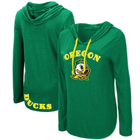 コロシアム レディース Tシャツ トップス Oregon Ducks Colosseum Women's My Lover Lightweight Hooded Long Sleeve TShirt Green