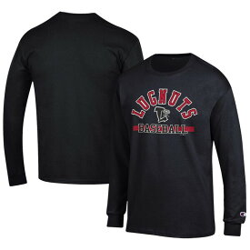 チャンピオン メンズ Tシャツ トップス Lansing Lugnuts Champion Jersey Long Sleeve TShirt Black