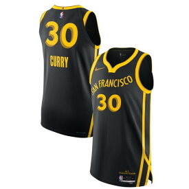 ナイキ メンズ ユニフォーム トップス Nike Stephen Curry Golden State Warriors Authentic Jersey City Edition Black