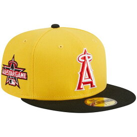 ニューエラ メンズ 帽子 アクセサリー Los Angeles Angels New Era Grilled 59FIFTY Fitted Hat Yellow/Black