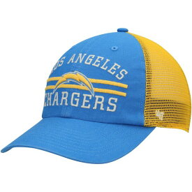 フォーティーセブン メンズ 帽子 アクセサリー Los Angeles Chargers '47 Highpoint Trucker Clean Up Snapback Hat Powder Blue/Gold