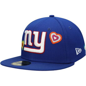 ニューエラ メンズ 帽子 アクセサリー New York Giants New Era Chain Stitch Heart 59FIFTY Fitted Hat Royal