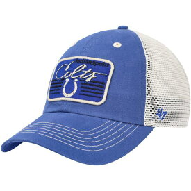 フォーティーセブン メンズ 帽子 アクセサリー Indianapolis Colts '47 Five Point Trucker Clean Up Adjustable Hat Royal/Natural