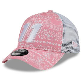 ニューエラ メンズ 帽子 アクセサリー Denny Hamlin New Era 9FORTY AFrame Trucker Paisley Adjustable Hat Pink