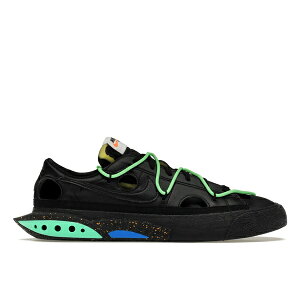 Nike �i�C�L �����Y �X�j�[�J�[ �yNike Blazer Low Off-White Black Electro Green�z �T�C�Y US_M_3.5 Black/Black-Electro Green