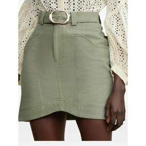 �G�C�T�[ ���f�B�[�X �X�J�[�g �{�g���X Dunstan cotton mini skirt Green