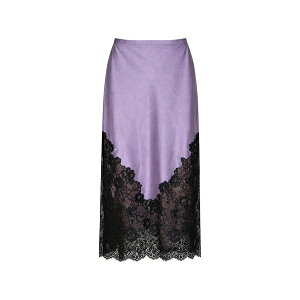 �t���[�f���}�[�� ���f�B�[�X �X�J�[�g �{�g���X Juliet lace midi skirt Purple