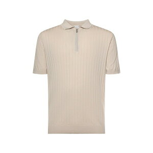 �C���u���e�B �����Y �|���V���c �g�b�v�X Zip-neck ribbed polo shirt Neutrals