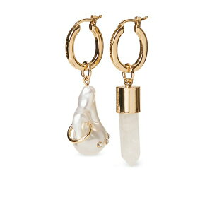 �c�C���Z�b�g ���f�B�[�X �s�A�X���C�������O �A�N�Z�T���[ Logo earrings Gold
