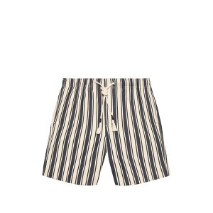 �I�[���o�[ �u���E�� �����Y �J�W���A���p���c �{�g���X Alex striped shorts Blue