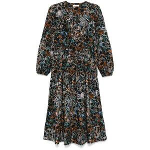 �E���E�W�����\�� ���f�B�[�X �����s�[�X �g�b�v�X Aurelie midi dress Black
