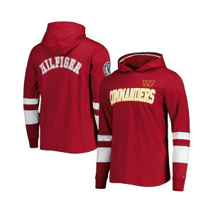 g~[ qtBK[ Y Vc gbvX Men's Burgundy, White Washington Commanders Alex Long Sleeve Hoodie T-shirt Burgundy, White