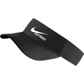 ナイキ レディース 帽子 アクセサリー Nike Adult Softball Visor Black/White