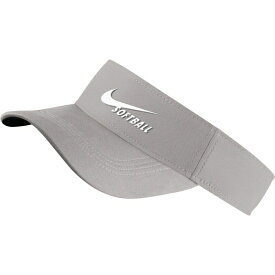 ナイキ レディース 帽子 アクセサリー Nike Adult Softball Visor Grey White