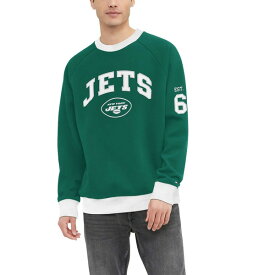 トミー ヒルフィガー メンズ パーカー・スウェットシャツ アウター New York Jets Tommy Hilfiger Reese Raglan TriBlend Pullover Sweatshirt Green