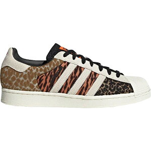 adidas �A�f�B�_�X �����Y �X�j�[�J�[ Core Black/Off White/Orange �yadidas Superstar atmos Crazy Animal�z �T�C�Y US_8(26.0cm)