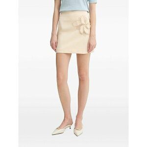 �c�C���Z�b�g ���f�B�[�X �X�J�[�g �{�g���X Floral-patchwork mini skirt Neutrals