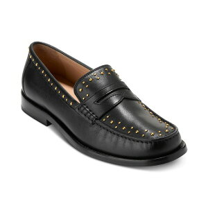 �R�[���n�[�� ���f�B�[�X �I�b�N�X�t�H�[�h �V���[�Y Women's Lana Lux Penny Remastered Loafers Black Leather, Gold Studs