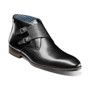 XeCV[A_X Y u[c V[Y Men's Kaius Double Monk Strap Boots Black