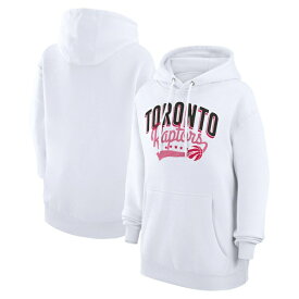 カールバンクス レディース パーカー・スウェットシャツ アウター Toronto Raptors G III 4Her by Carl Banks Women's Filigree Logo Pullover Hoodie???White