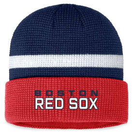 ファナティクス メンズ 帽子 アクセサリー Boston Red Sox Fanatics Waffle Cuffed Knit Hat Navy