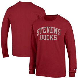 チャンピオン メンズ Tシャツ トップス Stevens Institute of Technology Ducks Champion Jersey Long Sleeve TShirt Red