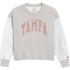 リーグカレッジエイトウェア レディース パーカー・スウェットシャツ アウター Tampa Spartans League Collegiate Wear Women's Reverse Fleece Cropped Pullover Sweatshirt Gray
