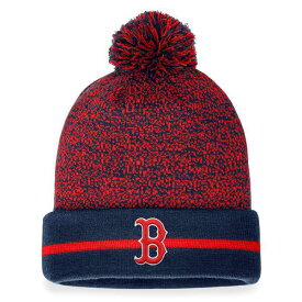 ファナティクス メンズ 帽子 アクセサリー Boston Red Sox Fanatics SpaceDye Cuffed Knit Hat with Pom Navy/Red