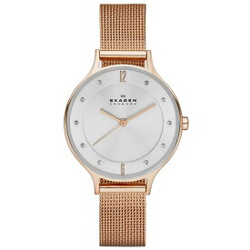 スカーゲン レディース 腕時計 アクセサリー Women's Anita Rose Gold-Tone Stainless Steel Mesh Bracelet Watch 30mm SKW2151 Rose Gold