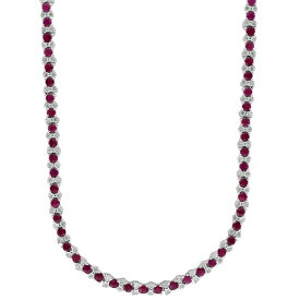 エフィー コレクション レディース ネックレス・チョーカー・ペンダントトップ アクセサリー EFFY&reg; Ruby (9-7/8 ct. t.w.) & Diamond (7/8 ct. t.w.) 18" Collar Necklace in Sterling Silver Ruby