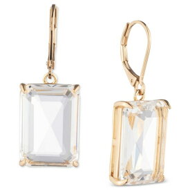 ラルフローレン メンズ ピアス・イヤリング アクセサリー Gold-Tone Color Emerald-Cut Stone Drop Earrings White