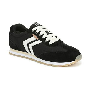 hN^[EV[ fB[X Xj[J[ V[Y Women's Comeback Closed Round Toe Lace Up Sneakers Black Suede/Nylon Fabric