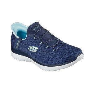 �X�P�b�`���[�Y ���f�B�[�X �X�j�[�J�[ �V���[�Y Women's Slip-ins: Summits - Everyday Set Wide Width Casual Sneakers from Finish Line Navy, Aqua