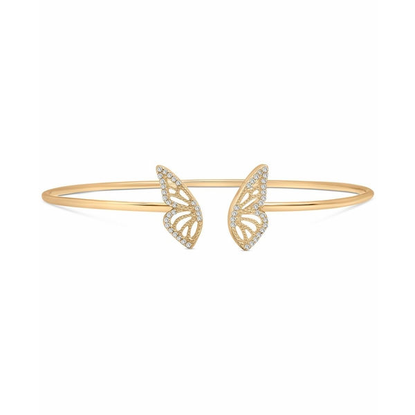 オープニング 大放出セール ラップド レディース ブレスレット バングル アンクレット アクセサリー Diamond Butterfly Wing  Cuff Bangle Bracelet ct. in 14k Gold, Created for Macy's Yelllow  Gold