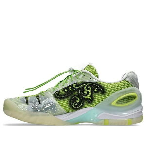 ASICS �A�V�b�N�X �����Y �X�j�[�J�[ �yASICS x Little Tokyo Table Tennis Gel-Resolution 5 'Parrot Green Pure Silver' 'White' 1203B186-300�z �T�C�Y US_10.5(28.5cm)