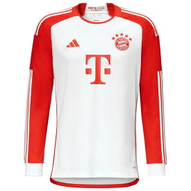 アディダス メンズ ユニフォーム トップス Jamal Musiala Bayern Munich adidas 2023/24 Home Replica Long Sleeve Jersey White
