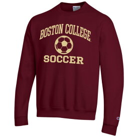 チャンピオン メンズ パーカー・スウェットシャツ アウター Boston College Eagles Champion Soccer Icon Powerblend Pullover Sweatshirt Maroon