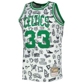 ミッチェル&ネス メンズ ユニフォーム トップス Larry Bird Boston Celtics Mitchell & Ness 1985/86 Hardwood Classics Doodle Swingman Jersey White