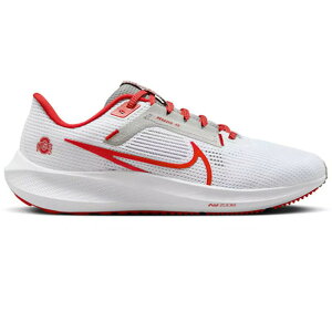Nike �i�C�L �����Y �X�j�[�J�[ �yNike Pegasus 40 Ohio State�z �T�C�Y US_M_13 White/Pewter Grey/University Red