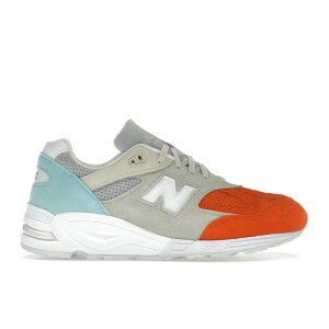 New Balance �j���[�o�����X �����Y �X�j�[�J�[ �yNew Balance 990v2 Kith Cyclades (with Socks)�z �T�C�Y US_12(30.0cm) Rust/Parchment