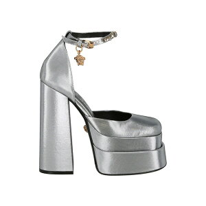 Versace ���F���T�[�` ���f�B�[�X �X�j�[�J�[ �yVersace Medusa Aevitas Platform Pumps Grey (Women's)�z �T�C�Y EU_39.5 Grey