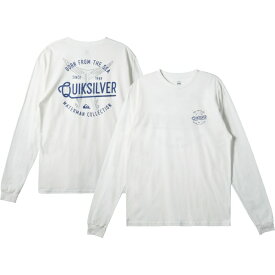 クイックシルバー メンズ シャツ トップス Quicksilver Men's Waterman Tails Up Long Sleeve T-Shirt Snow White