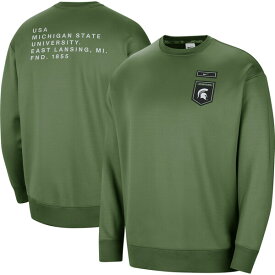 ナイキ レディース パーカー・スウェットシャツ アウター Michigan State Spartans Nike Women's Military Collection AllTime Performance Crew Pullover Sweatshirt Olive