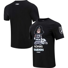 プロスタンダード メンズ Tシャツ トップス Davante Adams Las Vegas Raiders Pro Standard Player Avatar Graphic TShirt Black