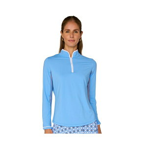 �W�[ ���C�t�X�^�C�� �N���[�W���O ���f�B�[�X �J�b�g�\�[ �g�b�v�X Women's G Lifestyle Binding Quarter Zip Top Bt. Peri