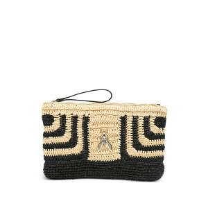 �p�g���c�B�A �y�y ���f�B�[�X �N���b�`�o�b�O �o�b�O Raffia pattern clutch bag Neutrals