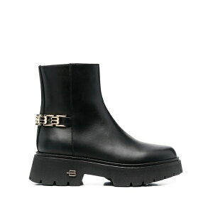 �{�[���f�B�[�j ���f�B�[�X �u�[�c �V���[�Y Logo chain-embellished ankle boots Black