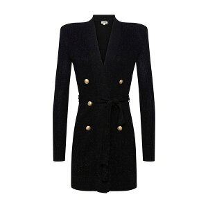 ���W�����X ���f�B�[�X �J�[�f�B�K�� �A�E�^�[ Metallic-threading belted-waist cardigan Black