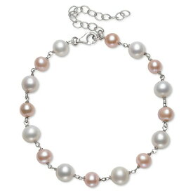 ベル ドゥ メール レディース ブレスレット・バングル・アンクレット アクセサリー Gray & White Cultured Freshwater Pearl (5-6mm & 7-8mm) Bracelet in Sterling Silver (Also in Pink & White Cultured Freshwater Pearl), Created for Macy's Pink